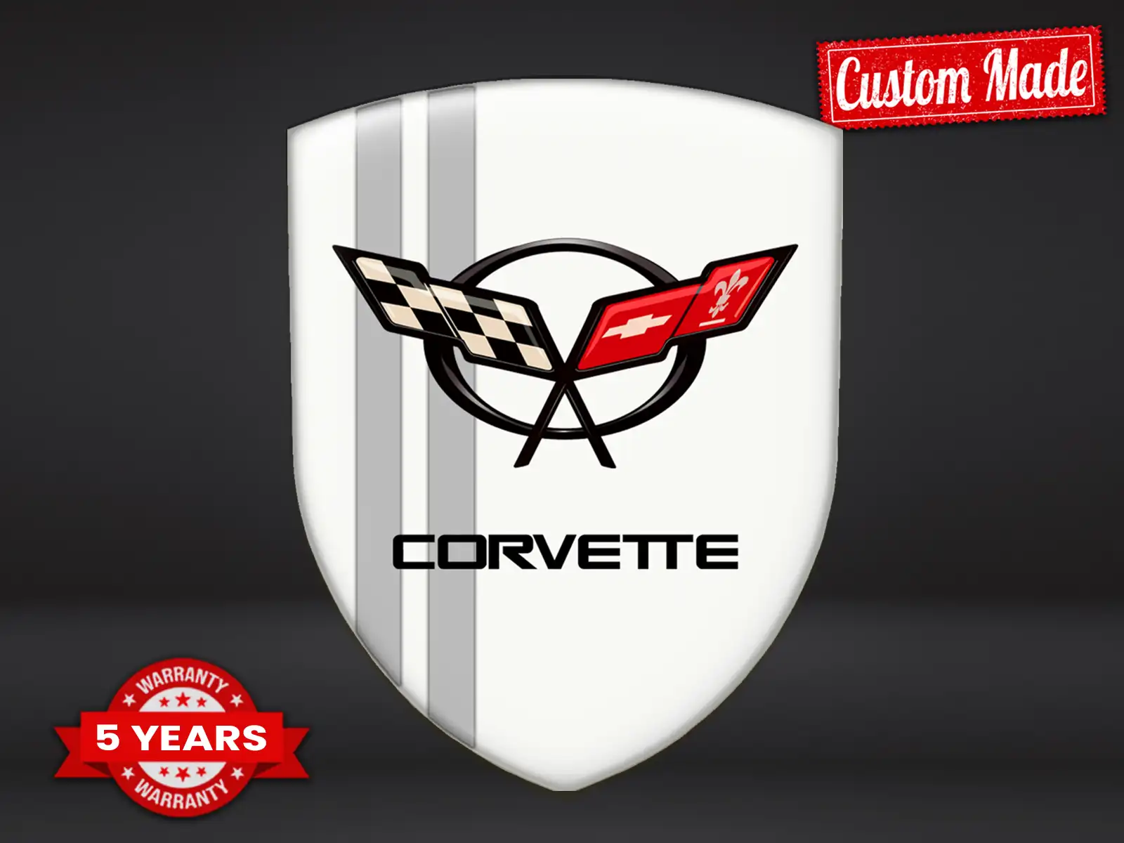Corvette Emblemi Silicone Auto Resistenti Pregiati Professionali